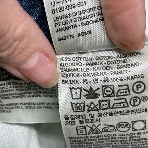 Levi’s 501 Roadside Blues Cut Off Button Fly Shorts 100% Cotton Distressed 29 - Picture 12 of 13